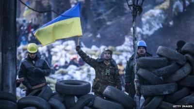 Protesters in Kiev