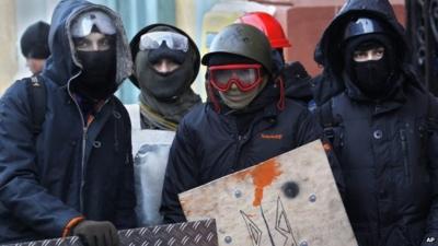 Protesters in Kiev