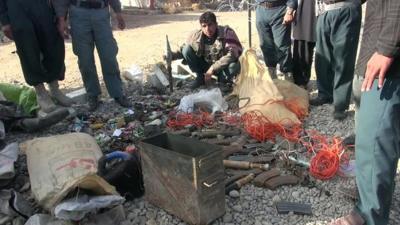 Afghan National Army's haul of seized weapons