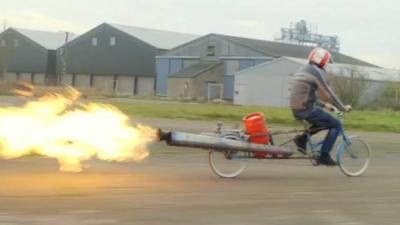 Inventor Colin Furze on his jet bike