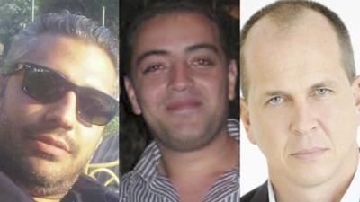 Mohammed Fahmy, Baher Mohamed and Peter Greste, the al-Jazeera journalists detained