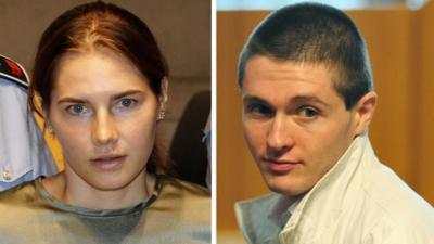 File photograph of Amanda Knox and Raffaele Sollecito