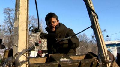 Catapult outside Dynamo Kiev ground