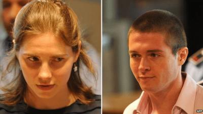 Amanda Knox and Raffaele Sollecito, June 2011 (composite image)