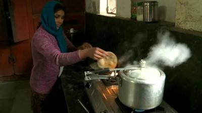 girl in kitchen