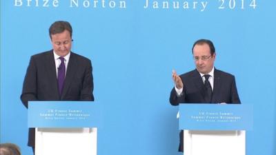 British PM, David Cameron and French President, Francois Hollande