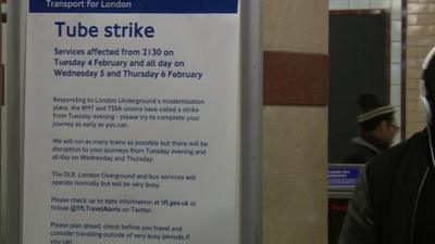 Tube strike poster