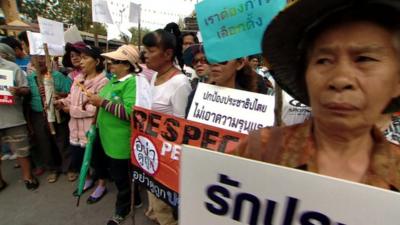 Pro-government protesters in Bangkok