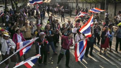 Protesters in Thailand