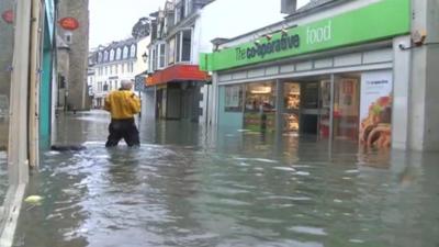 Flooding in Looe