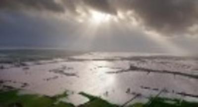 Flooded Somerset fields