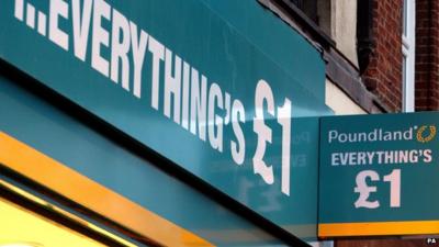 Poundland shop sign