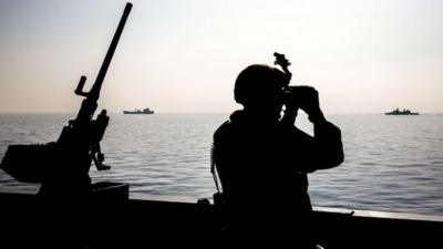 Member of Norwegian naval forces at Syrian port in Lakakia