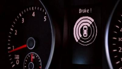 Car brake warning appears on dashboard