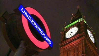 Big Ben and London Underground sign