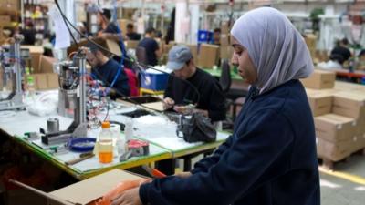 Palestinian employee at West Bank SodaStream plant