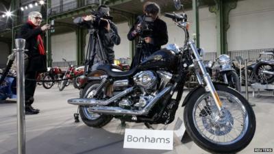 The 1,585 cc Harley Davidson Dyna Super Glide donated to Pope Francis