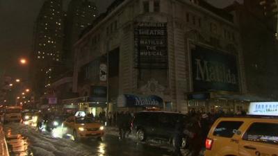 Broadway in darkness