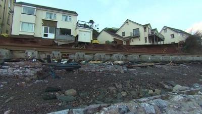 Homes in Dawlish close to the railway line