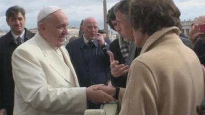 Pope Francis, Steve Coogan and Philomena Lee