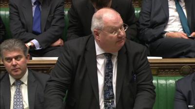 Communities Secretary, Eric Pickles updating MPs on flood funding