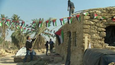 Palestinians repair buildings in Ein Hijleh