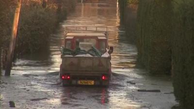 Landrover in water