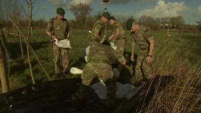 Marines and sandbags