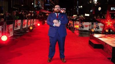 Nick Frost on Cuban Fury's red carpet