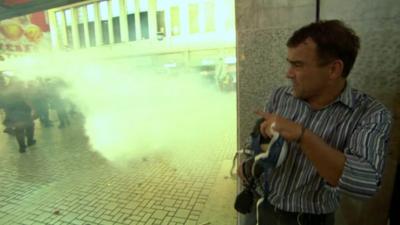 The BBC's Wyre Davies at Rio Central Station