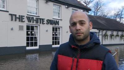 Steve Hammond, the landlord of The White Swan in Mansbridge