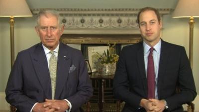 Prince Charles and the Duke of Cambridge