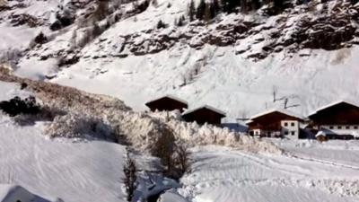 An avalanche in Italy