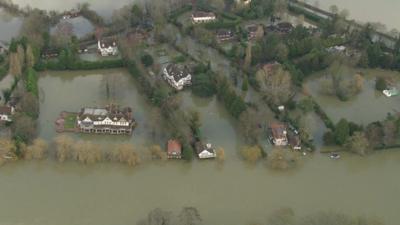 Flooded area near the River Thames