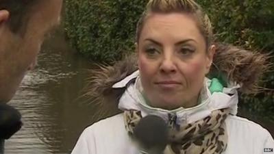 Angry Wraysbury resident, Jane Davison, talks about flooding