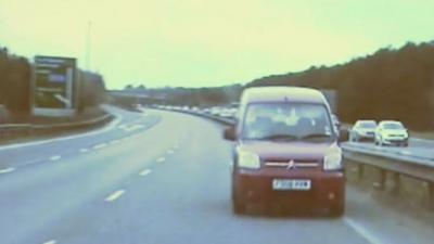 Wrong-way driver on A14 in Suffolk