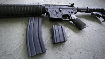 An AR-15 rifle