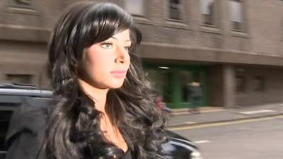 Tulisa on her way in court