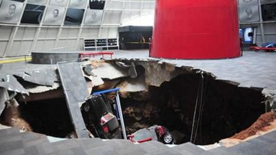 Several cars collapsed into a sinkhole in the National Corvette museum in Bowling Green, Kentucky, on 12 February 2014