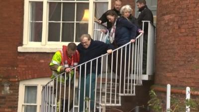 Residents being rescued in Worcester