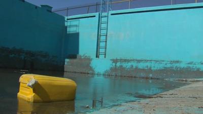 Disused Olympic pool in Afghanistan