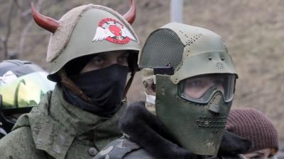 Opposition protestors in Kiev, Ukraine