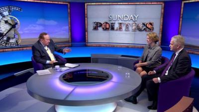 Andrew Neil with Vicky Ford and Patrick O'Flynn