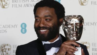 Chiwetel Ejiofor celebrates winning Best Actor for 12 Years A Slave