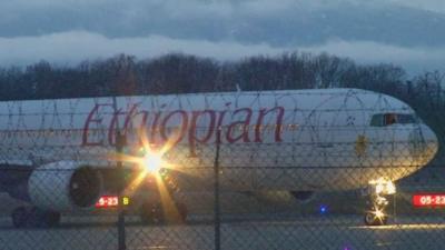 Hijacked plane on tarmac