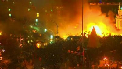 Fires in Kiev