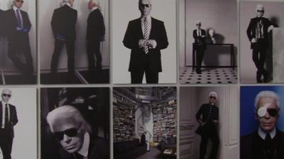 Various pictures of Lagerfeld