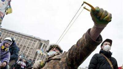 An anti-government protester