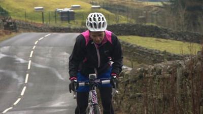 Sue Smith on bike