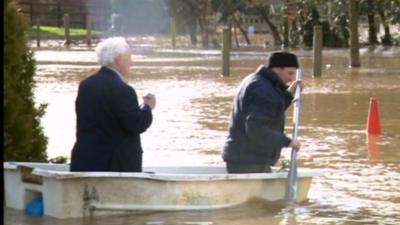 Two men in a boat